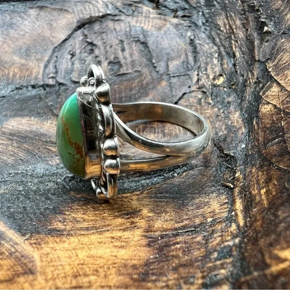 Sterling Silver Kingman Turquoise Ring Size 7 Southwestern - Picture 5 of 13